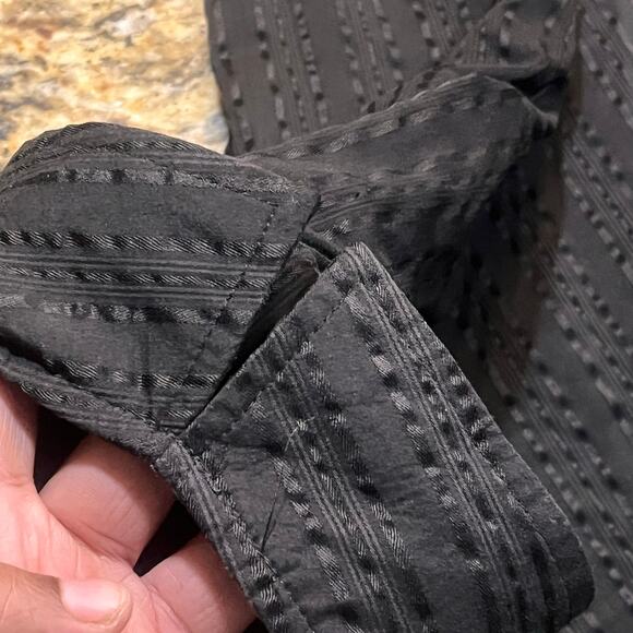 Vintage Patroncito Button Up Shirt Men XL All Black XXL Sleeve Gothic Y2K Cross - Picture 7 of 8